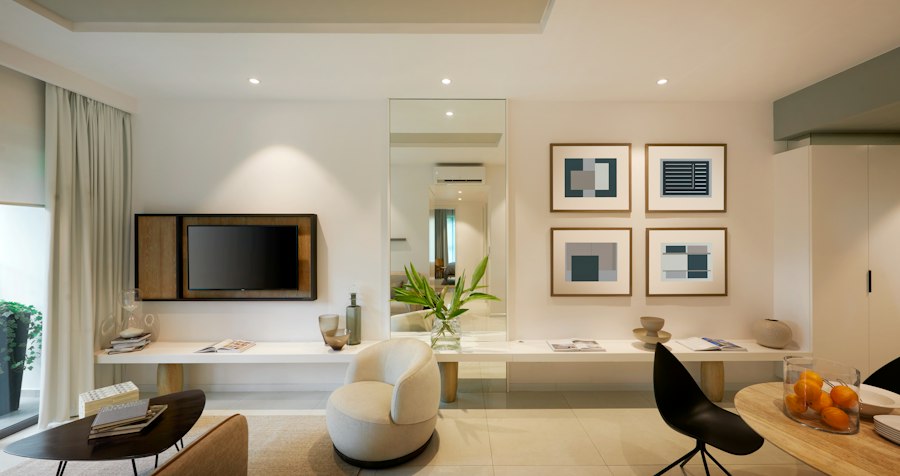 Modern apartment living room